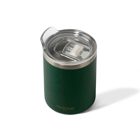 Vahdam Tea Hustle Tumbler Insulated Dark Green