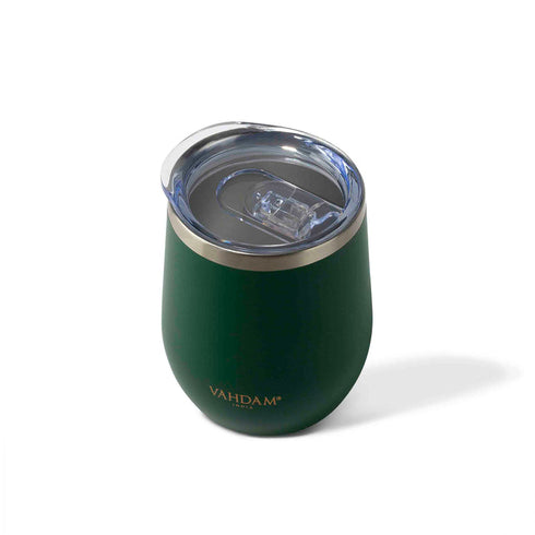 Vahdam Tea Spirit Tumbler Dark Green