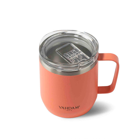 Vahdam Tea Drift Mug Insulated Coral