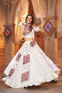 Shubhkala White Beautiful Embroidered Designer Koti Style Chaniya Choli for Navratri
