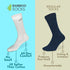 Heelium Bamboo Men Crew Socks (Solids) - 3 Pairs