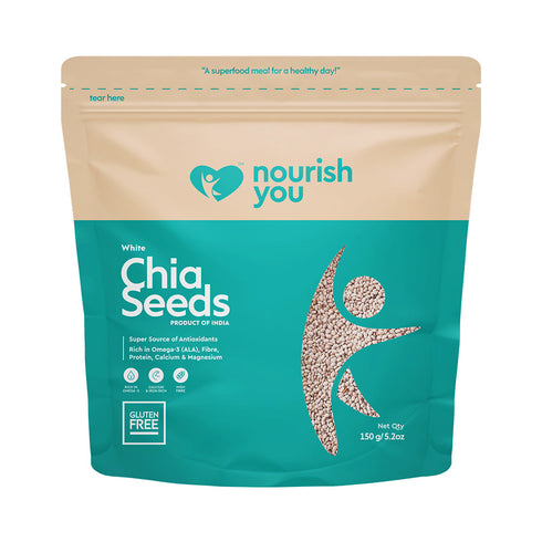 Nourish You White Chia Seeds | Fiber Rich