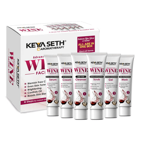 Keya Seth Aromatherapy Wine Facial Kit 6 Steps