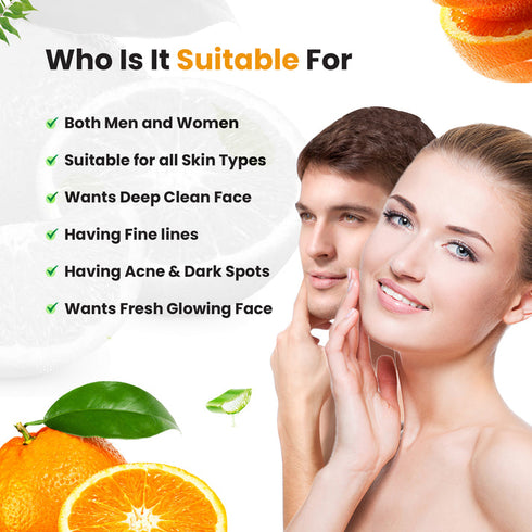 Olava Naturals Vitamin C Face Wash - Skin Brightening Foaming Face Wash with Built-In Deep Cleansing Brush