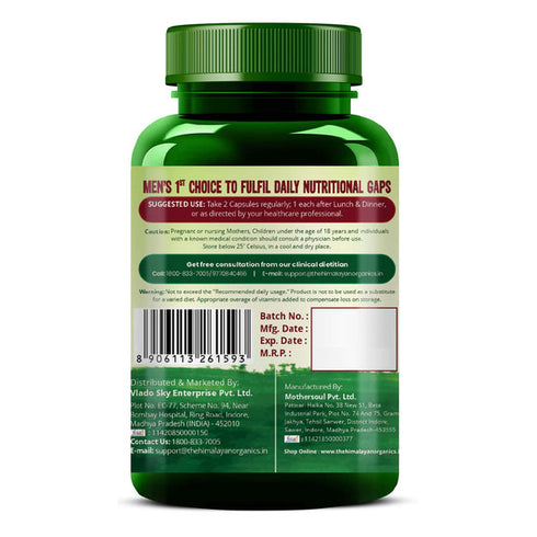 Himalayan Organics Whole Food Multivitamin for Men Vegicap