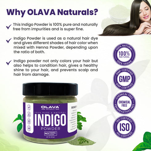 Indigo Powder - 100% Pure and Natural - No Ammonia - 150g