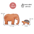 Ariro Toys Wooden Wild Animals Set of 12
