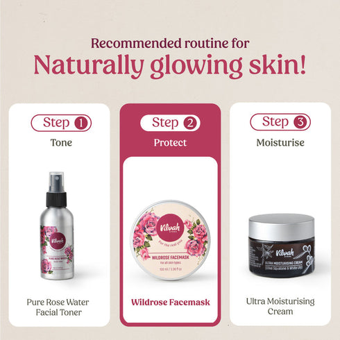 Vilvah Store Wild Rose Face Mask