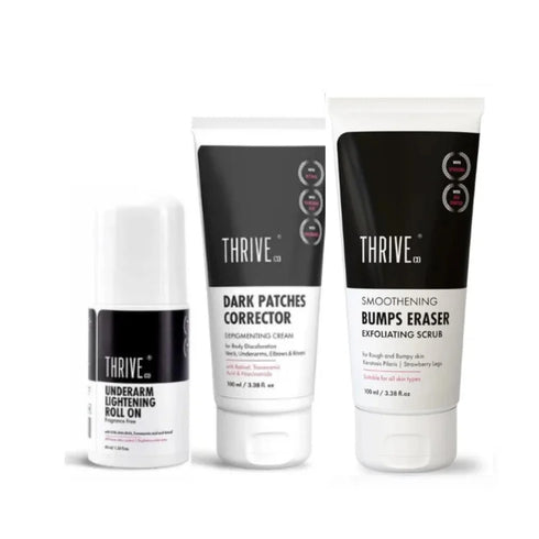 Thriveco Dark Patches Corrector 100ml Underarm Lightening Roll on 40ml Smoothing Body Lotion