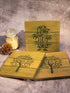 The India Craft House Wood Engraved Pot Holders Foliage 600g
