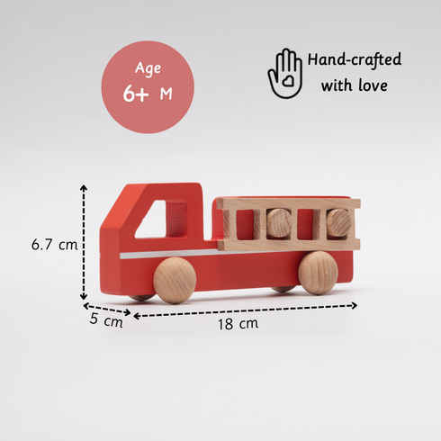 Ariro Toys Wooden Fire Engine