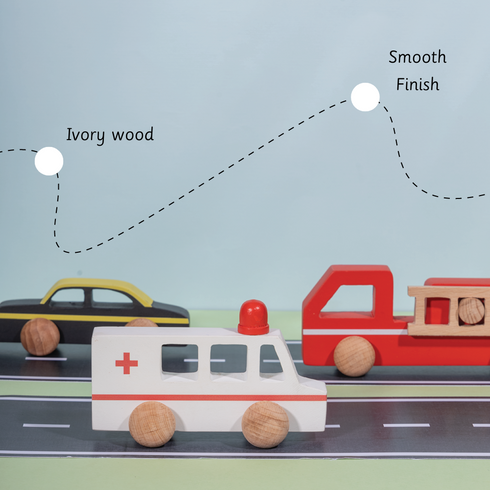 Ariro Toys Wooden Fire Engine