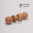 Ariro Toys Wooden Rattle - Dumbbell with Rings