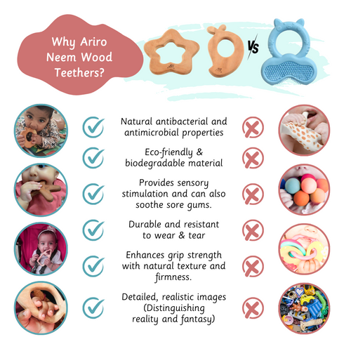 Ariro Toys Wooden Teethers - Mango and Star