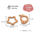 Ariro Toys Wooden Teethers - Mango and Star