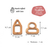 Ariro Toys Wooden Teethers - Pacifier and Milk bottle