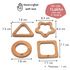 Ariro Toys Wooden Teether - Shapes