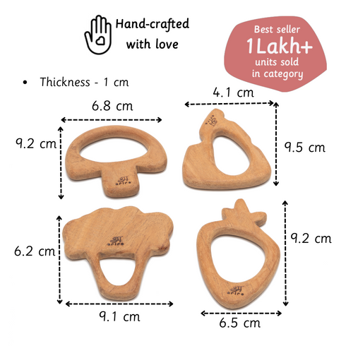 Ariro Toys Wooden Teethers - Vegetables