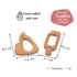 Ariro Toys Wooden Teethers - Cheese and ice-cream stick