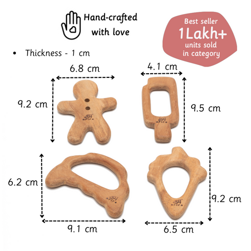 Ariro Toys Wooden Teethers - Treats