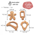 Ariro Toys Wooden Teethers - Treats