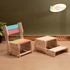 Ariro Toys Wooden Convertible Step Stool and Chair