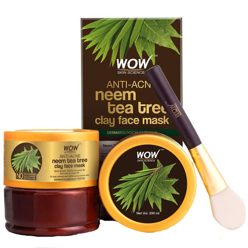 Wow Skin Science AntiAcne Neem & Tea Tree Clay Face Mask
