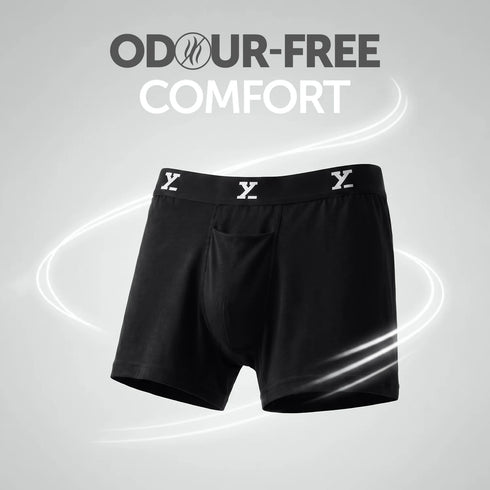 XYXX Super Combed Cotton-Modal Boxer Briefs - Black Knight