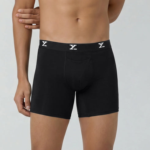 XYXX Super Combed Cotton-Modal Boxer Briefs - Black Knight