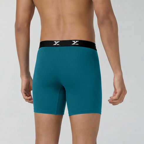 XYXX Super Combed Cotton-Modal Boxer Briefs - Aqua Blue