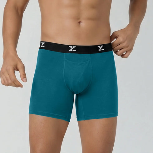 XYXX Super Combed Cotton-Modal Boxer Briefs - Aqua Blue