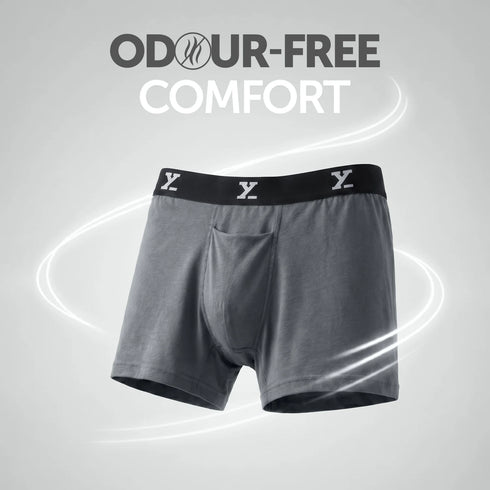 XYXX Super Combed Cotton-Modal Boxer Briefs - Charcoal Grey