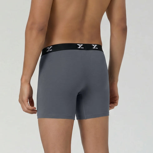 XYXX Super Combed Cotton-Modal Boxer Briefs - Charcoal Grey