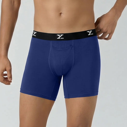 XYXX Super Combed Cotton-Modal Boxer Briefs - Imperial Blue