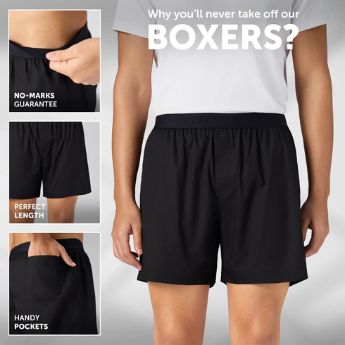 XYXX Solid Inner Boxers - Pitch Black