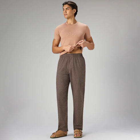 XYXX Cotton Printed Pyjamas - Walnut Brown