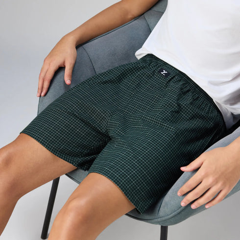 XYXX Printed Outer Boxers - Forest Green