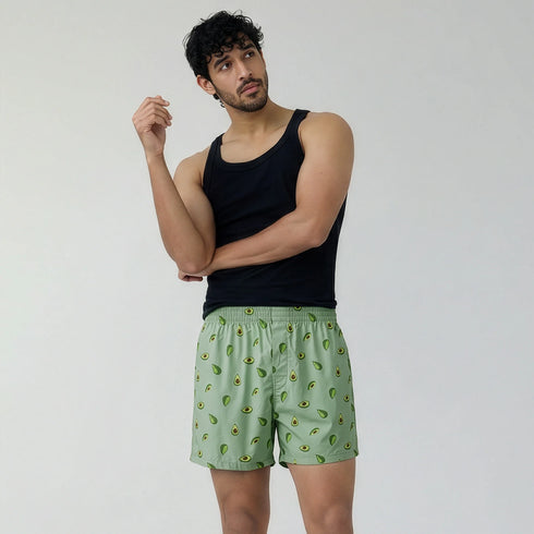 XYXX Printed Inner Boxers - Avocado Green