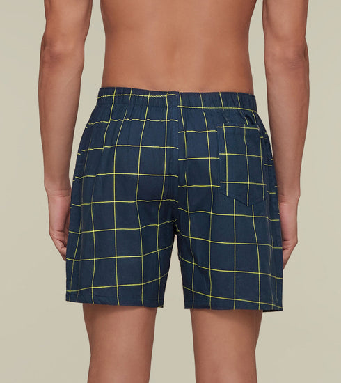 XYXX Checkmate Combed Cotton Boxers Lemon Burst