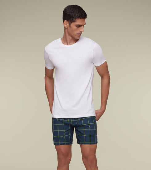 XYXX Checkmate Combed Cotton Boxers Lemon Burst