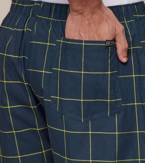 XYXX Checkmate Combed Cotton Boxers Lemon Burst