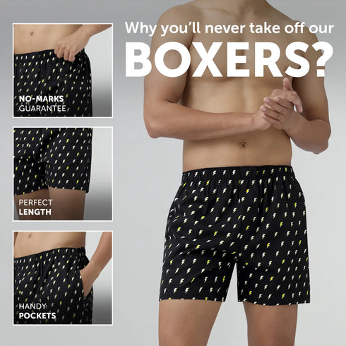 XYXX Remix Cotton Boxers Lightning Black