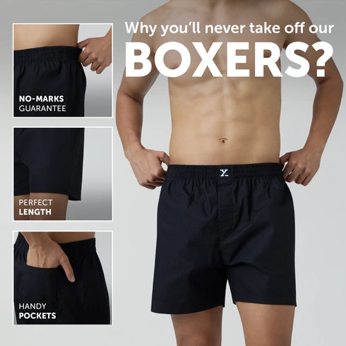 XYXX Pace Cotton Boxer Black Knight