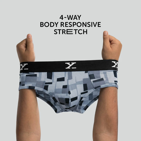 XYXX Shuffle Modal Briefs Boxy Grey
