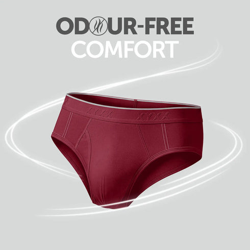 XYXX Crux Cotton Stretch Briefs Bold Burgundy