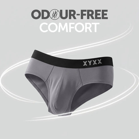 XYXX Pace Cotton Rib Briefs Ash Grey