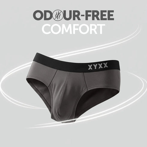 XYXX Pace Cotton Rib Briefs Charcoal Grey
