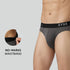 XYXX Pace Cotton Rib Briefs Charcoal Grey