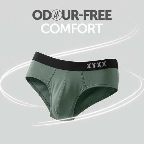 XYXX Pace Cotton Rib Briefs Olive Green