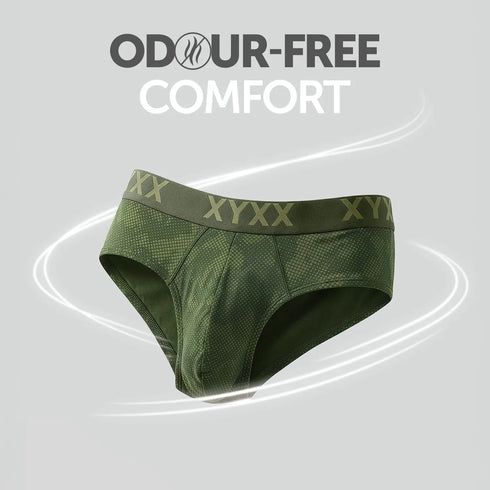 XYXX Matrix Cotton-Modal Briefs Olive Drift